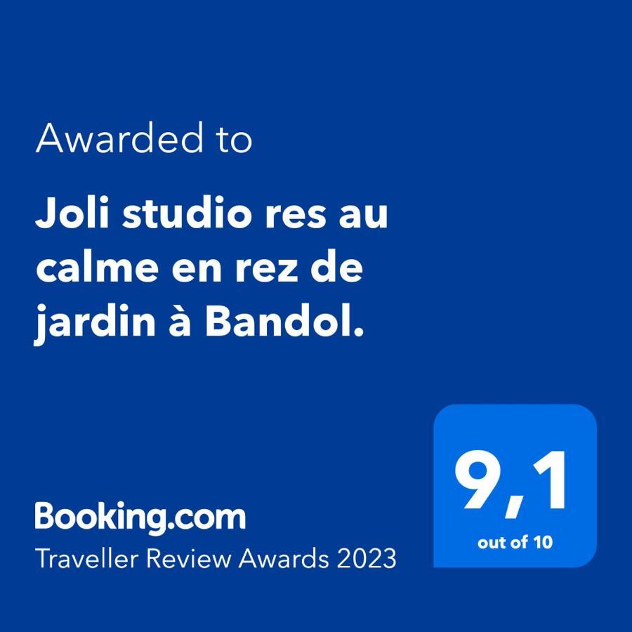 Joli Studio Res Au Calme En Rez De Jardin A Bandol. Bagian luar foto